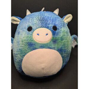Squishmallow 8" Dominic The Dragon Kellytoy Plush Tie-Dye Scaled Texture W /Tag